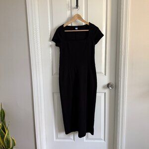 Old Navy Ponte Square Neck Midi Dress, Size Small